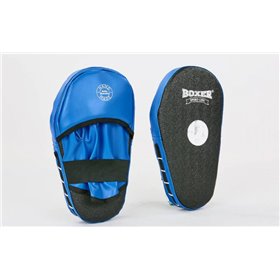 Боксерські лапи Прямі подовжена (2шт) Кирза BOXER (38х18х4,5см) синій 2008-01