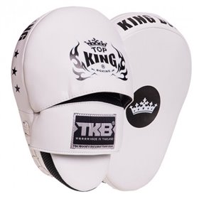 Лапа Вигнута для боксу та єдиноборств Super TKFMS Top King Boxing Білий (37551027)