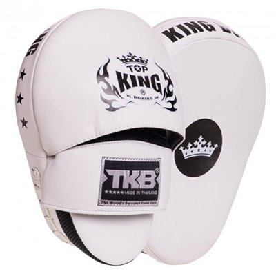 Лапа Вигнута для боксу та єдиноборств Super TKFMS Top King Boxing Білий (37551027)