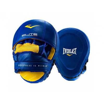 Лапи EVERLAST Elite Leather Punch Mitts один розмір синій (3542)