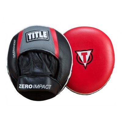 Лапи TITLE Defense Shield Zero-Impact Punch Mitts один розмір чорний/червоний (4221)