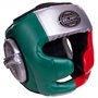 Шолом боксерський з повним захистом Zelart 2886 розмір XL Silver-Red-Green