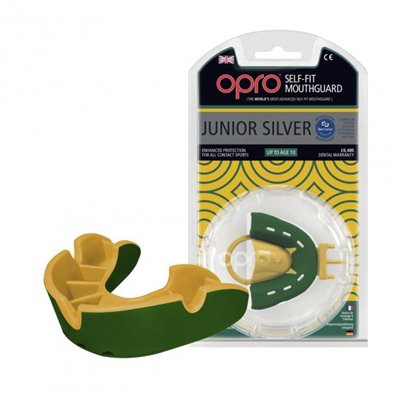 Капа дитяча OPRO Junior Silver Green/Gold