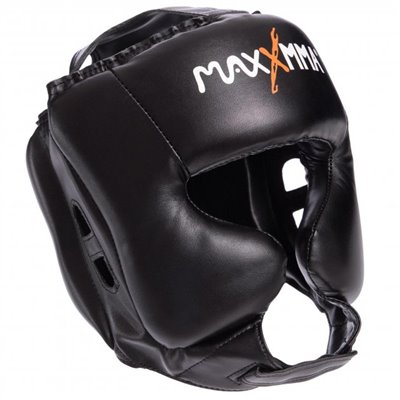 Шолом боксерський в мексиканському стилі PU MAXXMMA GBH01 (р-р L-XL, чорний)