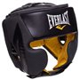 Шолом боксерський з повним захистом шкіряний EVERLAST EVERCOOL EV4044 чорний-сірий SM