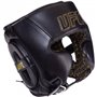 Шолом боксерський у мексиканському стилі шкіряний UFC PRO Prem Lace Up UHK-75056 (р-р L-XL, чорний)