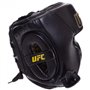 Шолом боксерський у мексиканському стилі шкіряний UFC PRO Prem Lace Up UHK-75056 (р-р L-XL, чорний)