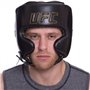 Шолом боксерський у мексиканському стилі шкіряний UFC PRO Prem Lace Up UHK-75056 (р-р L-XL, чорний)