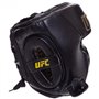 Шолом боксерський у мексиканському стилі шкіряний UFC PRO Prem Lace Up UHK-75054 (р-р SM, чорний)