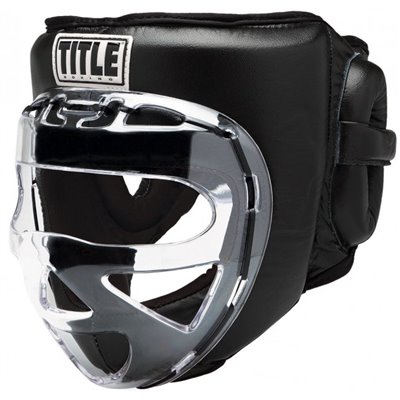 Боксерський шолом Title Faceshield No-Contact Headgear L Black