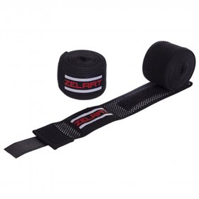 Бинты боксерские хлопок ZELART BO-2894 3м Черный