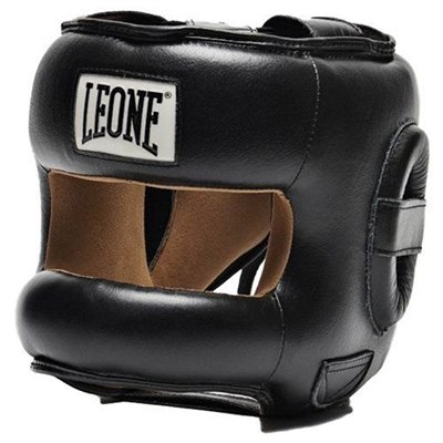 Боксерський шолом з бампером Leone Protection Leone 1947 Чорний (37333041)