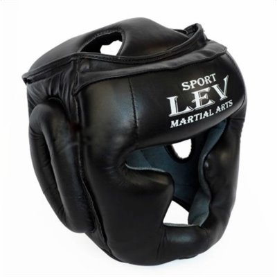 Шолом-маска Lev Sport тренувальний шолом шкіра size L/black