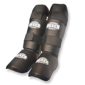 Захист гомілки та стопи XL Кожвініл, чорні (пара) BOXER