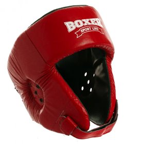 Шолом боксерський відкритий шкіряний Boxer 2027 розмір M Red