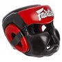 Шолом боксерський з повним захистом шкіряний FAIRTEX HG13-CLOSE M Червоний