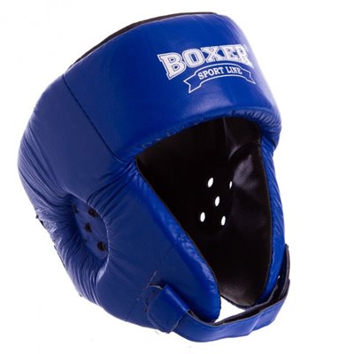 Шолом боксерський відкритий кожвініл Boxer 2028 розмір L Blue