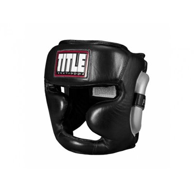 Шолом боксерський TITLE Platinum Premier Full Training Headgear 2.0 REG чорний (5058)