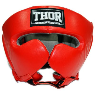 Боксерський шолом Thor 716 M шкіра Червоний (7000549680513)
