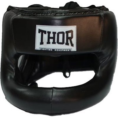 Боксерський шолом Thor NOSE PROTECTION 707 L шкіра Чорний (2124137100148)