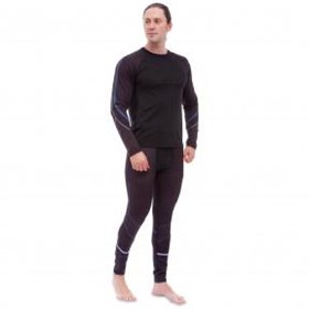 Комплект компрессионный мужской лонгслив и штаны UAR 9307-9402 M черный
