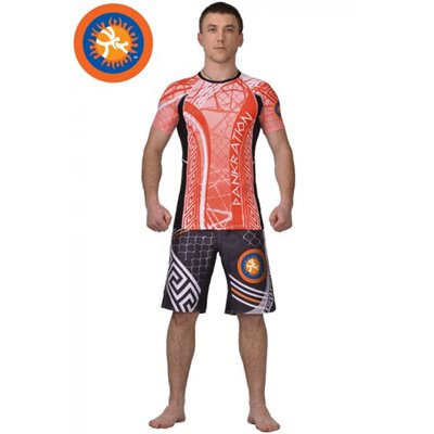 Рашгард Pankration Berserk 3D Approved UWW red, 2XL