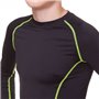 Компрессионная футболка подростковая с длинным рукавом Zelart 1001T размер 32 (145-155см) Black-Green