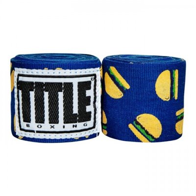 Бинти боксерські еластичні TITLE Boxing Print Mexican Stile Hamburger 4.5 м