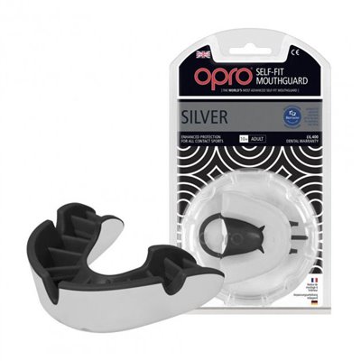 Капа OPRO Silver White/Black (art.002189006)