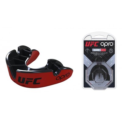 Капа OPRO Silver UFC Hologram Red/Black (art.002259001)