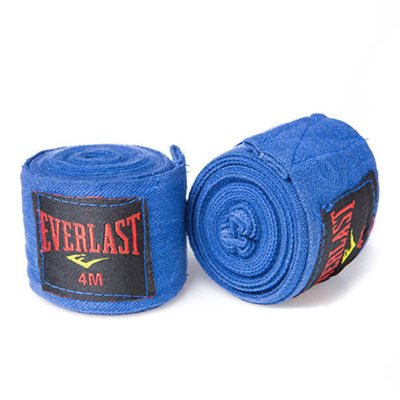 Боксерські бинти 4 м Everlast Синій MEV-8454