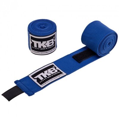 Бінти боксерські бавовна з еластаном TOP KING Hand Wraps 4м колір синій