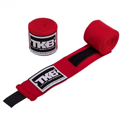 Бінти боксерські бавовна з еластаном TOP KING Hand Wraps 4м колір красний