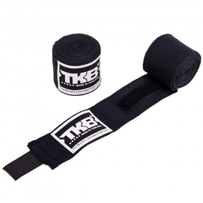 Бінти боксерські бавовна з еластаном TOP KING Hand Wraps 4м колір черний