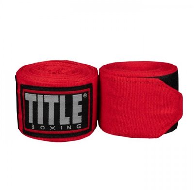 Бинти боксерські еластичні TITLE Boxing Fight Back Semi-Elastic 4,5 м Червоні