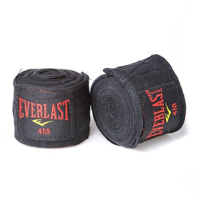 Бинт боксерский Everlast 4 м черный