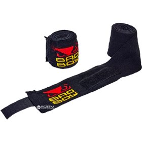 Бинти боксерські Bad Boy 3 м Чорні (5464-3-1)