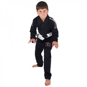 Кімоно дитяче для Бразильського Джиу-Джитсу Kingz Basic Чорне (M1)