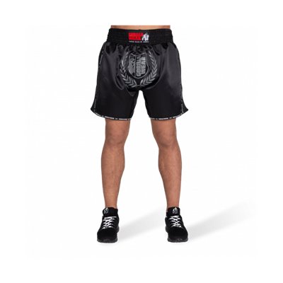 Шорти Gorilla Wear Murdo Muay Thai / Kickboxing Shorts M Чорно-сірі (9094890002)