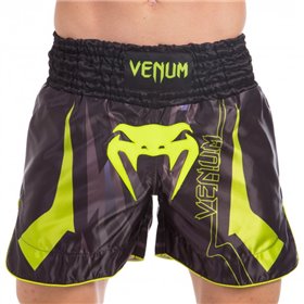 Шорти для тайського боксу та кікбоксингу VENUM SHARP VL-0212 (р-р M, чорний)
