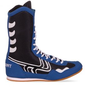 Взуття для боксу замшеві боксерки Zelart Boxing Heroe BO-2299 розмір 44 Blue-Black-White