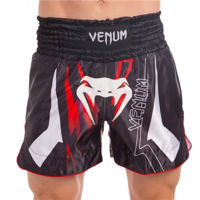 Шорти для тайського боксу та кікбоксингу Venum Sharp 0211 розмір L (48-50) Black-White-Red