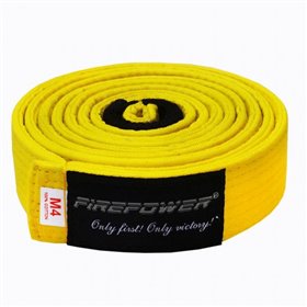 Пояс дитячий для Бразильського Джиу-Джитсу Firepower Classic Light (M4) Жовтий