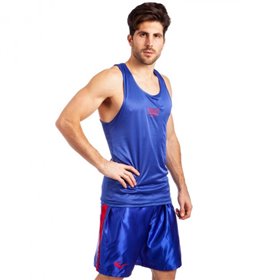 Форма для боксу боксерська форма двостороння Everlast 6010 розмір L (48-50) Blue-Red