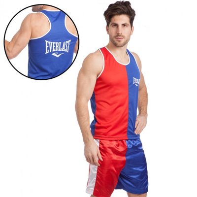 Форма для боксу боксерська форма Everlast 3063 розмір L (48-50) Red-Blue