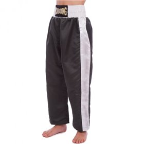 Штани для кікбоксингу дитячі Matsa 6731 розмір 122-128 см 8 років Black-White