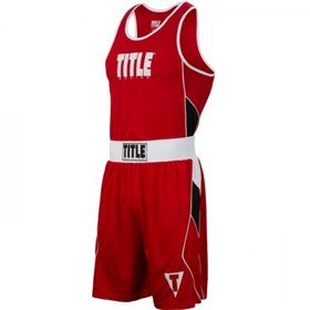 Форма для боксу підліткова TITLE Aerovent Elite Amateur Boxing Set 8 Червона (YL)