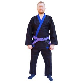 Кімоно для Бразильського Джиу-Джитсу FirePower Evolution (А3) Чорне з синім