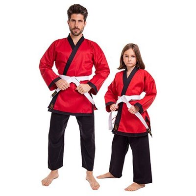 Кімоно для айкікендо карате Aykikendo Karate Ballonstar AKS FDSO 3 Червоно-чорний (37508072)