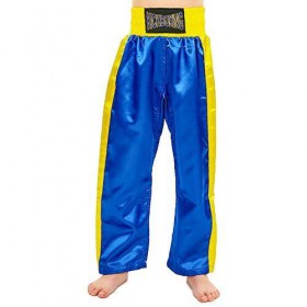 Штани для кікбоксингу дитячі MA-6732 Matsa 12 Синьо-жовтий (37240026)